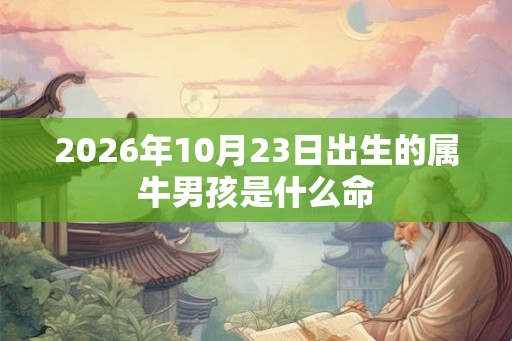 2026年10月23日出生的属牛男孩是什么命