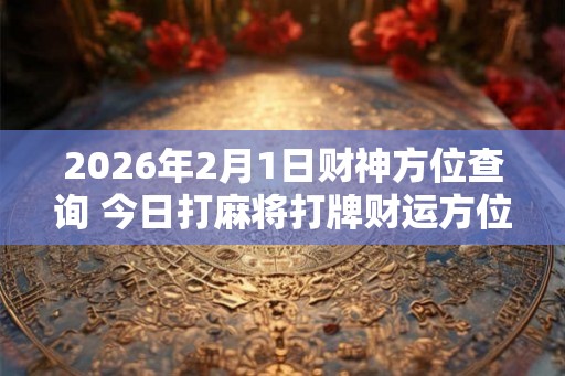 2026年2月1日财神方位查询 今日打麻将打牌财运方位