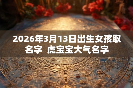 2026年3月13日出生女孩取名字  虎宝宝大气名字