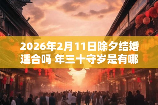 2026年2月11日除夕结婚适合吗 年三十守岁是有哪些寓意