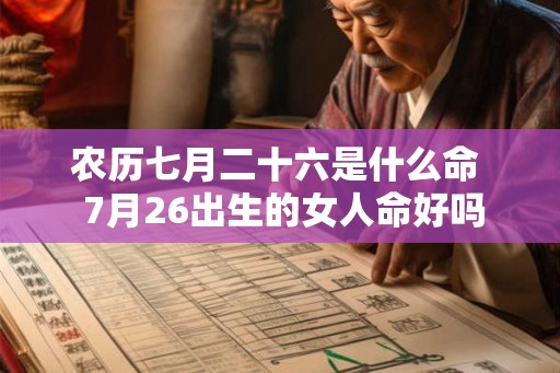 农历七月二十六是什么命 7月26出生的女人命好吗 农历七月二十六是什么命 7月26出生的女人命好吗
