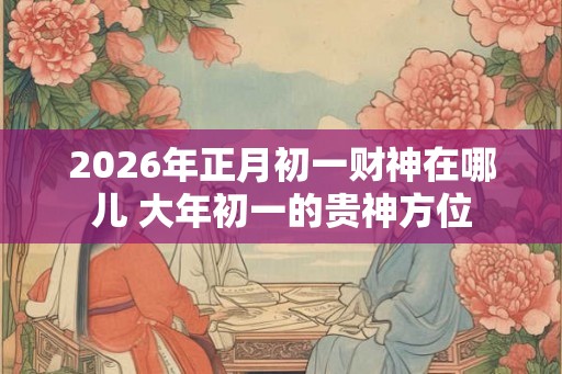 2026年正月初一财神在哪儿 大年初一的贵神方位