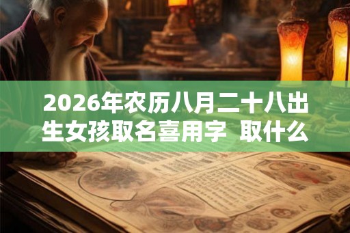 2026年农历八月二十八出生女孩取名喜用字 取什么名字最吉利 2026年农历八月二十八出生女孩取名喜用字 取什么名字最吉利