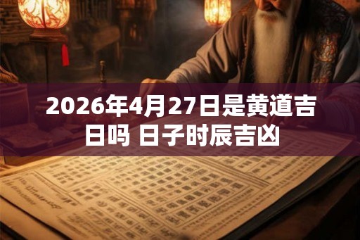 2026年4月27日是黄道吉日吗 日子时辰吉凶