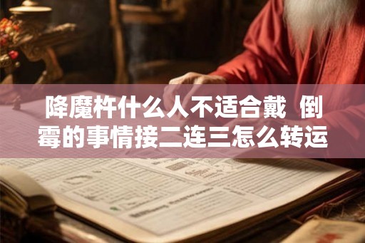 降魔杵什么人不适合戴 倒霉的事情接二连三怎么转运 降魔杵什么人不适合戴 倒霉的事情接二连三怎么转运