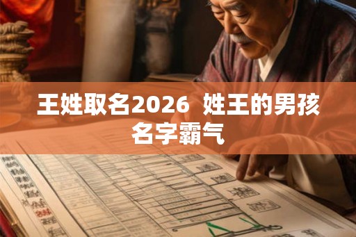 王姓取名2026  姓王的男孩名字霸气
