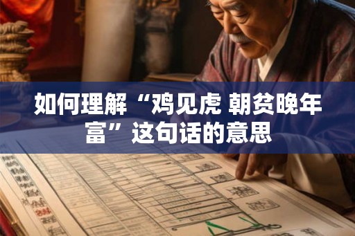 如何理解“鸡见虎 朝贫晚年富”这句话的意思