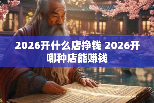 2026开什么店挣钱 2026开哪种店能赚钱