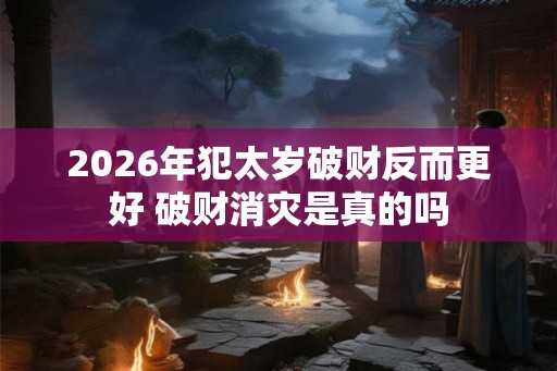 2026年犯太岁破财反而更好 破财消灾是真的吗 2026年犯太岁破财反而更好 破财消灾是真的吗