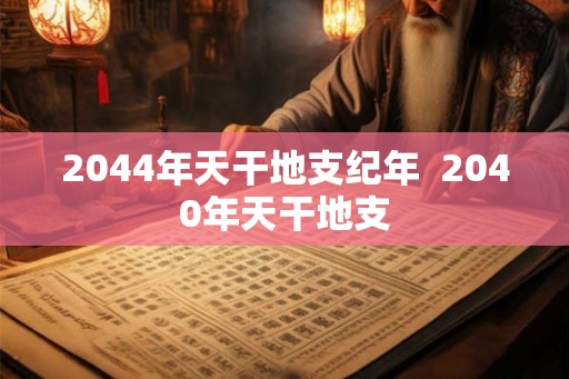 2044年天干地支纪年  2040年天干地支