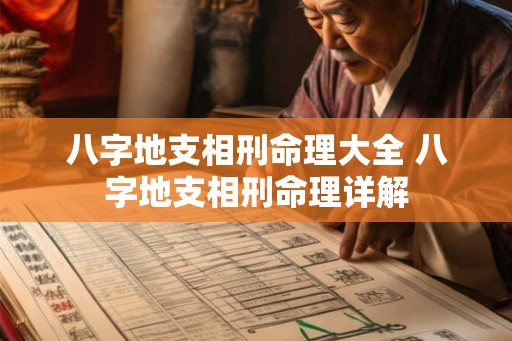 八字地支相刑命理大全 八字地支相刑命理详解