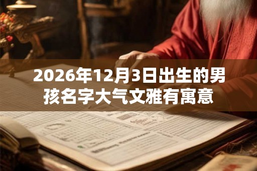 2026年12月3日出生的男孩名字大气文雅有寓意
