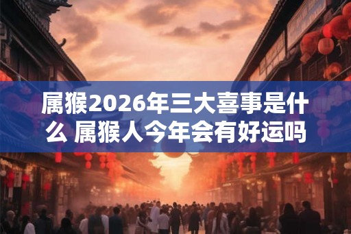 属猴2026年三大喜事是什么 属猴人今年会有好运吗