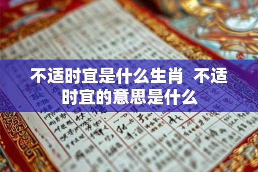 不适时宜是什么生肖 不适时宜的意思是什么 不适时宜是什么生肖 不适时宜的意思是什么