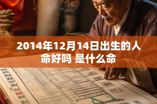 2014年12月14日出生的人命好吗 是什么命