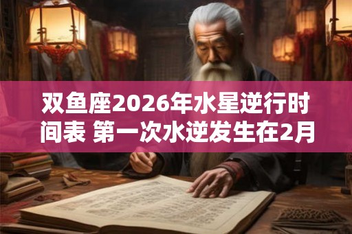 双鱼座2026年水星逆行时间表 第一次水逆发生在2月