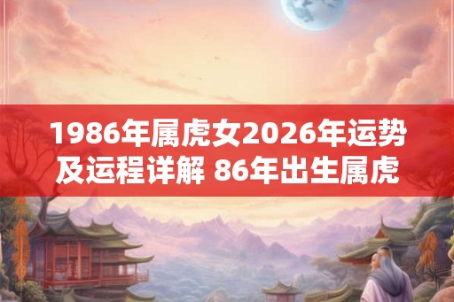 1986年属虎女2026年运势及运程详解 86年出生属虎人2026全年每月运势女性