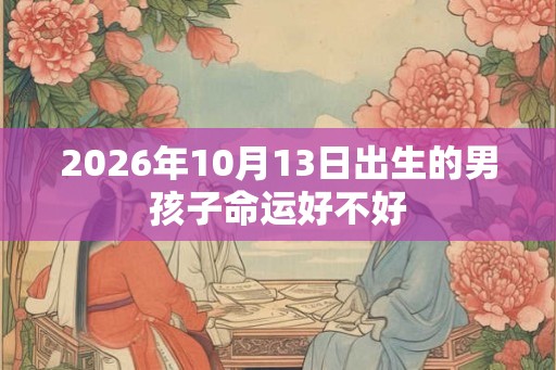 2026年10月13日出生的男孩子命运好不好