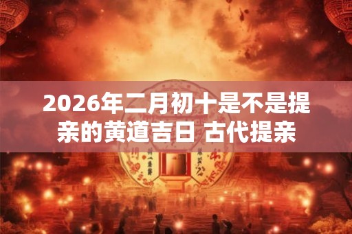 2026年二月初十是不是提亲的黄道吉日 古代提亲