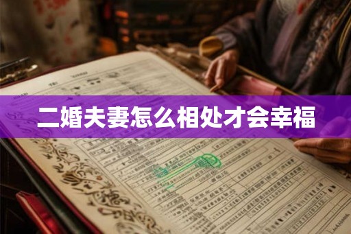 二婚夫妻怎么相处才会幸福