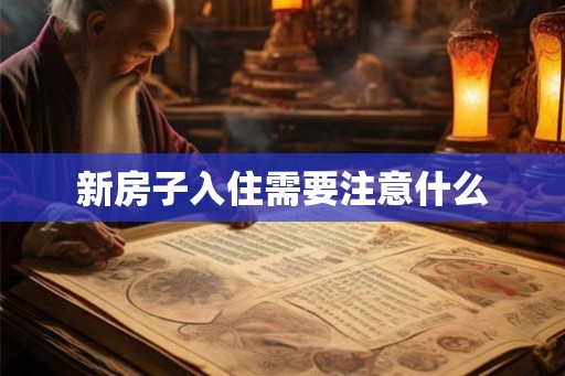 新房子入住需要注意什么