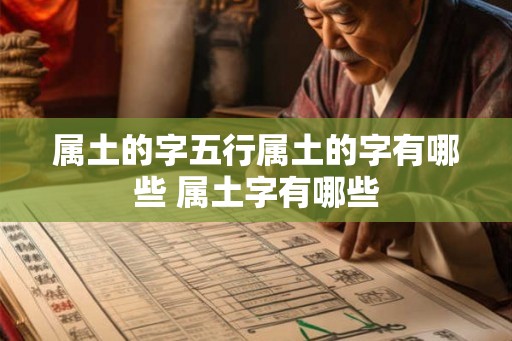 属土的字五行属土的字有哪些 属土字有哪些
