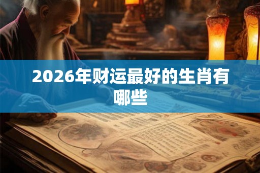 2026年财运最好的生肖有哪些