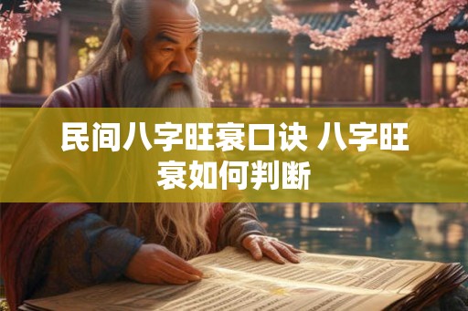 民间八字旺衰口诀 八字旺衰如何判断