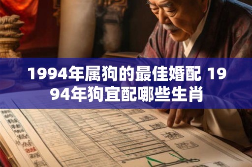 1994年属狗的最佳婚配 1994年狗宜配哪些生肖