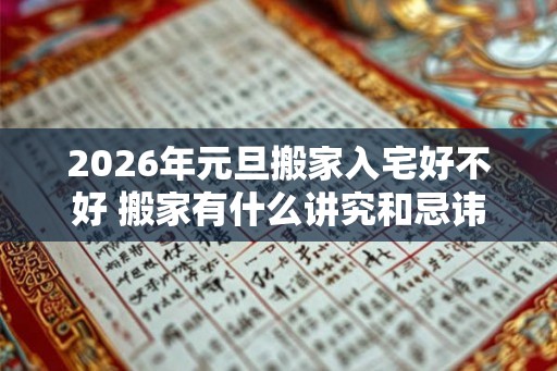2026年元旦搬家入宅好不好 搬家有什么讲究和忌讳