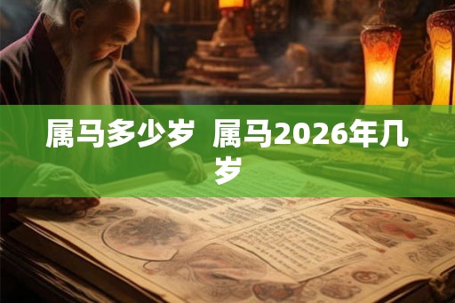 属马多少岁 属马2026年几岁 属马多少岁 属马2026年几岁