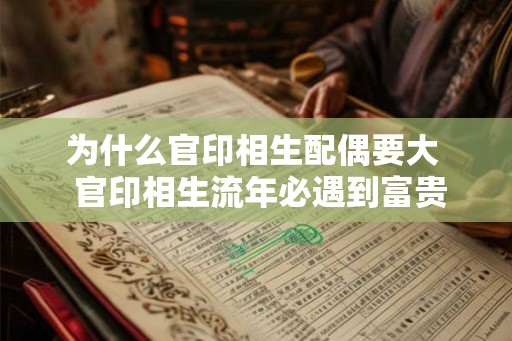 为什么官印相生配偶要大  官印相生流年必遇到富贵丈夫