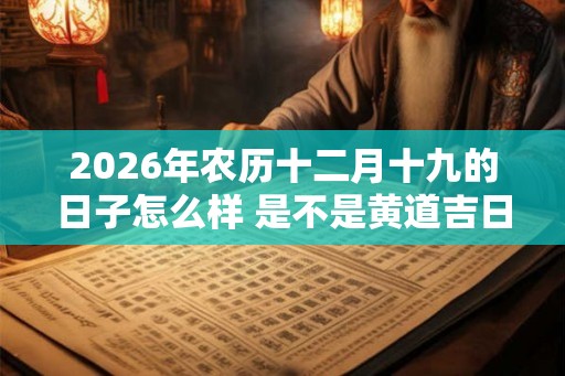 2026年农历十二月十九的日子怎么样 是不是黄道吉日