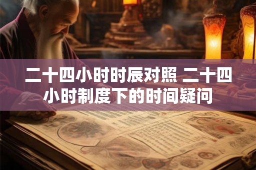 二十四小时时辰对照 二十四小时制度下的时间疑问 二十四小时时辰对照 二十四小时制度下的时间疑问