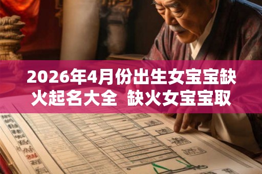 2026年4月份出生女宝宝缺火起名大全  缺火女宝宝取名技巧