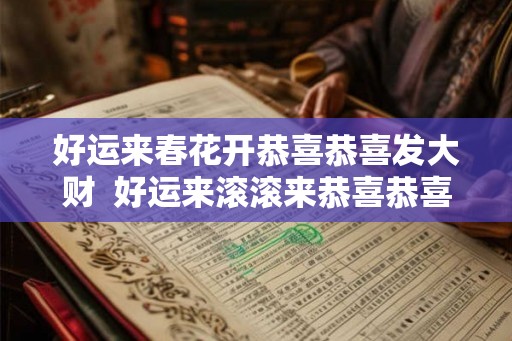 好运来春花开恭喜恭喜发大财  好运来滚滚来恭喜恭喜发大财