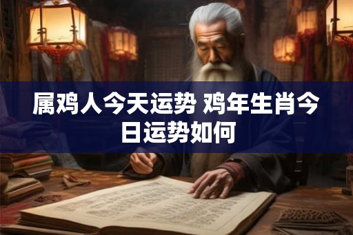 属鸡人今天运势 鸡年生肖今日运势如何