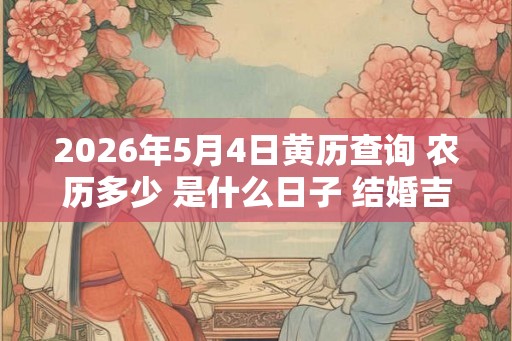 2026年5月4日黄历查询 农历多少 是什么日子 结婚吉时