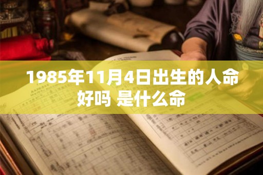 1985年11月4日出生的人命好吗 是什么命