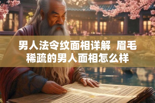 男人法令纹面相详解  眉毛稀疏的男人面相怎么样
