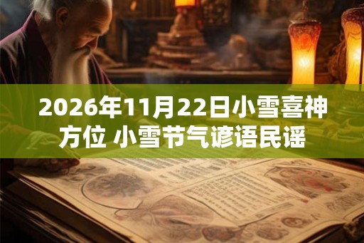 2026年11月22日小雪喜神方位 小雪节气谚语民谣 2026年11月22日小雪喜神方位 小雪节气谚语民谣