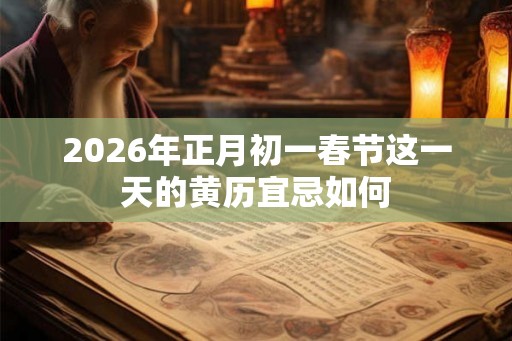 2026年正月初一春节这一天的黄历宜忌如何