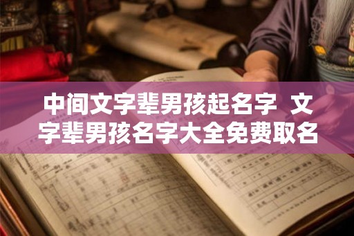 中间文字辈男孩起名字  文字辈男孩名字大全免费取名