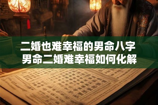 二婚也难幸福的男命八字 男命二婚难幸福如何化解