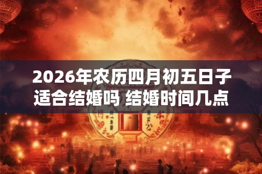 2026年农历四月初五日子适合结婚吗 结婚时间几点吉利