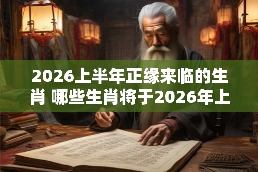 2026上半年正缘来临的生肖 哪些生肖将于2026年上半年迎来缘分