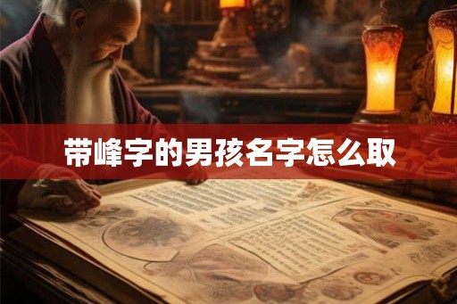 带峰字的男孩名字怎么取