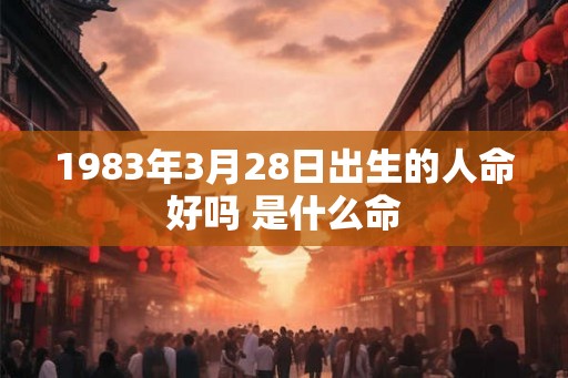 1983年3月28日出生的人命好吗 是什么命 1983年3月28日出生的人命好吗 是什么命