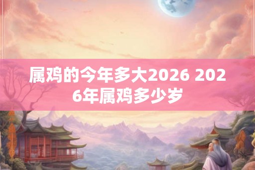 属鸡的今年多大2026 2026年属鸡多少岁