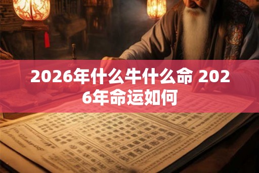 2026年什么牛什么命 2026年命运如何